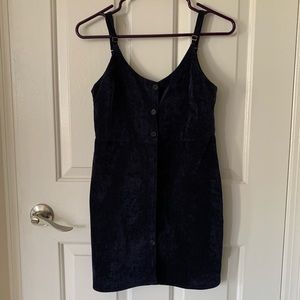 Navy velvet dress
